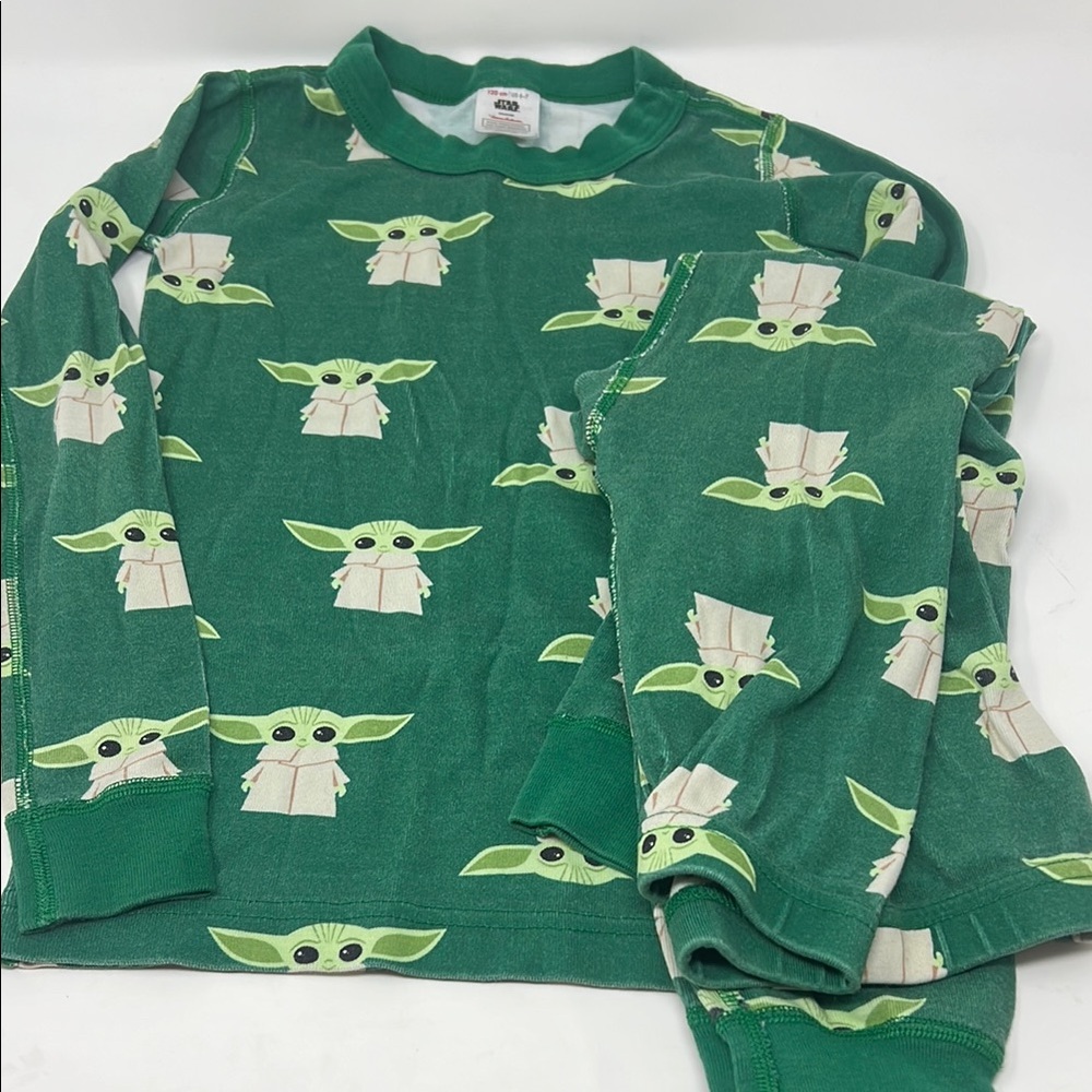 Hanna Anderson Grogu Star Wars pajama set size 6/7 120cm GUC